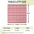 thumbnail image 2 of Red Christmas Pattern Square Fitted Tablecloth with Elastic Edge,Square Table Cover,Washable Elastic Table Cover for Home Kitchen Party Decor 34"x34", 2 of 6