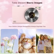 4K Digital Camera, Autofocus Vlogging Camera 48MP 16X Digital Zoom Digital Camera With 32GB Memory Card Portable Compact Small Camera For Teens Adult Beginner Kids,Perfect Gift