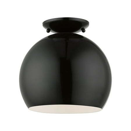 

Livex Lighting 43390 Piedmont 10 Wide Semi-Flush Globe Ceiling Fixture - Black