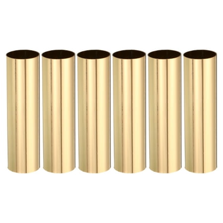 

Uxcell E12 Candle Socket Covers 3.1 Inch Tall Chandelier Sleeves Candelabra Base Holder Gold Tone 6 Pack
