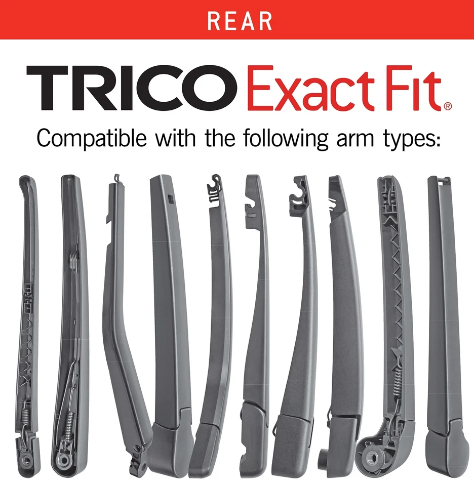 PRIME - Trico Rear Windshield Wiper Blade Easy Install Clear Visibility Safety 12 Inch
