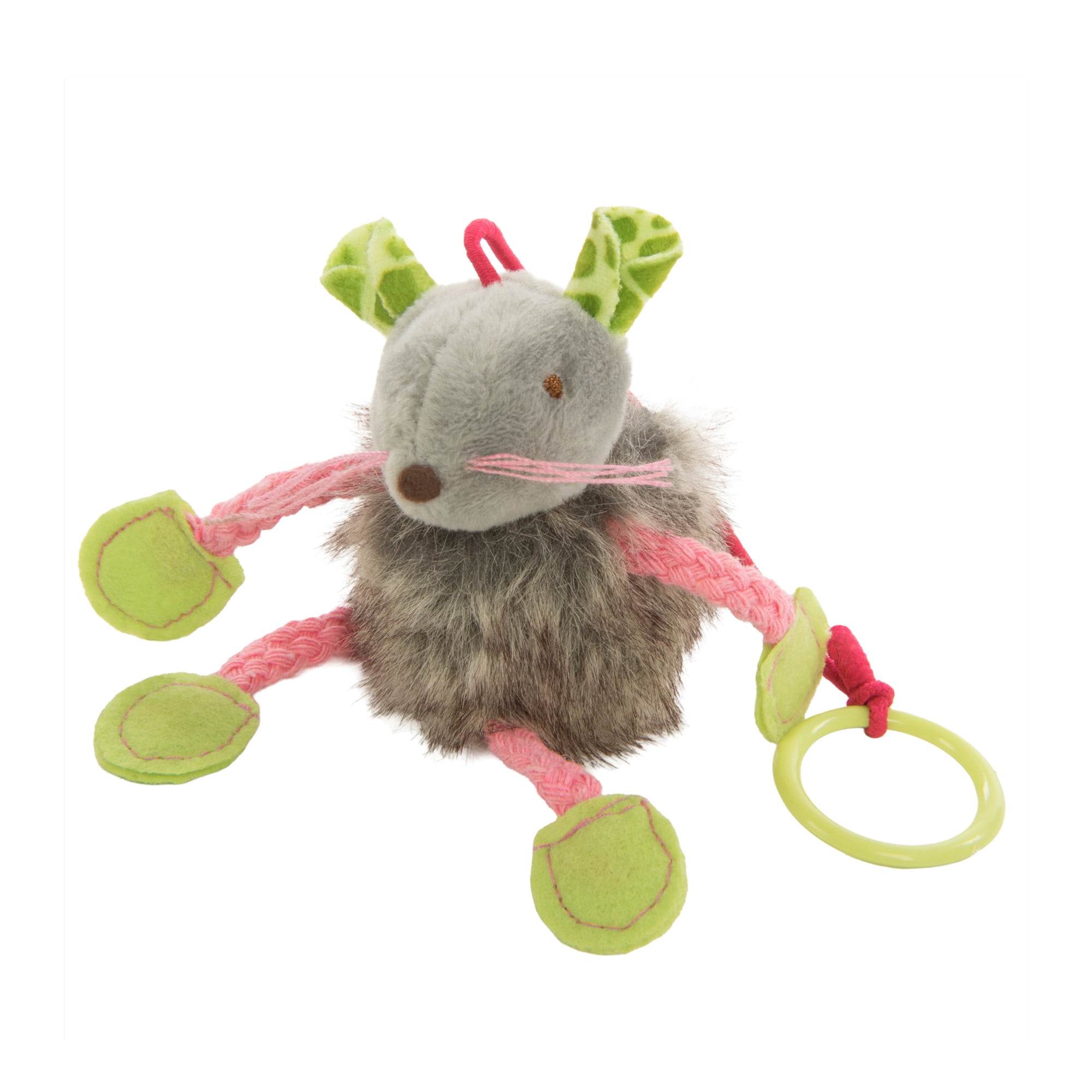 SmartyKat Bouncy Mouse Cat Toy – Plush Catnip Dangler for Interactive Play