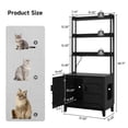 thumbnail image 2 of Armario para gatos ONBRILL 68, caja de arena para gatos, color negro, 2 of 8