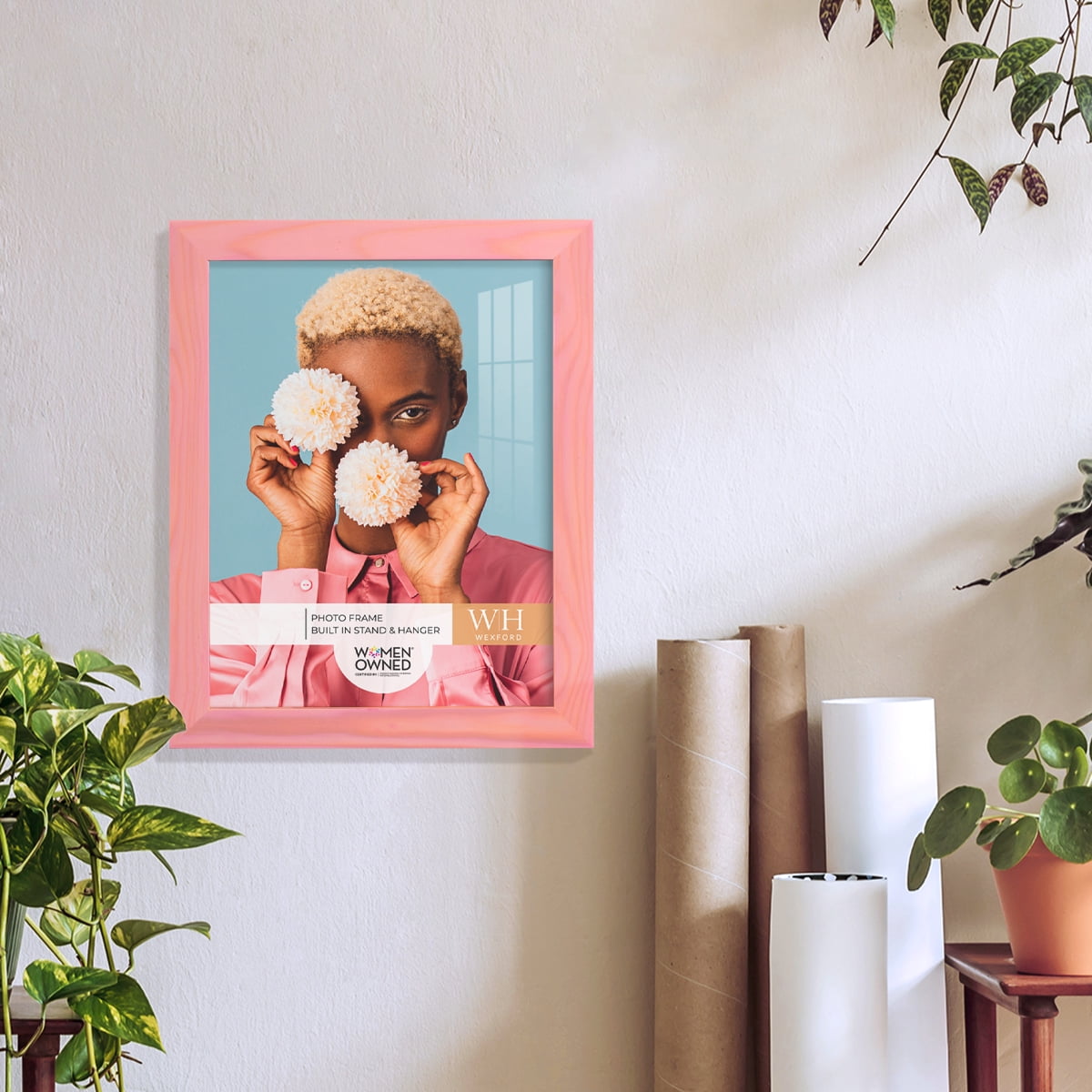 Woodgrain 8 in. x 10 in. Sunset Pink Picture Frame