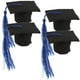 thumbnail image 3 of KAKOWELY 4 birretes de graduación con adornos para botellas de vino, mini sombreros de doctorado con borlas., 3 of 5