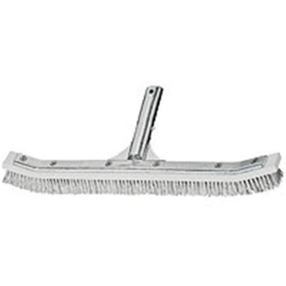 A&B Brush 3004 18 in. Tile Scrubber Curved Combination Aluminum Wall Brush, White