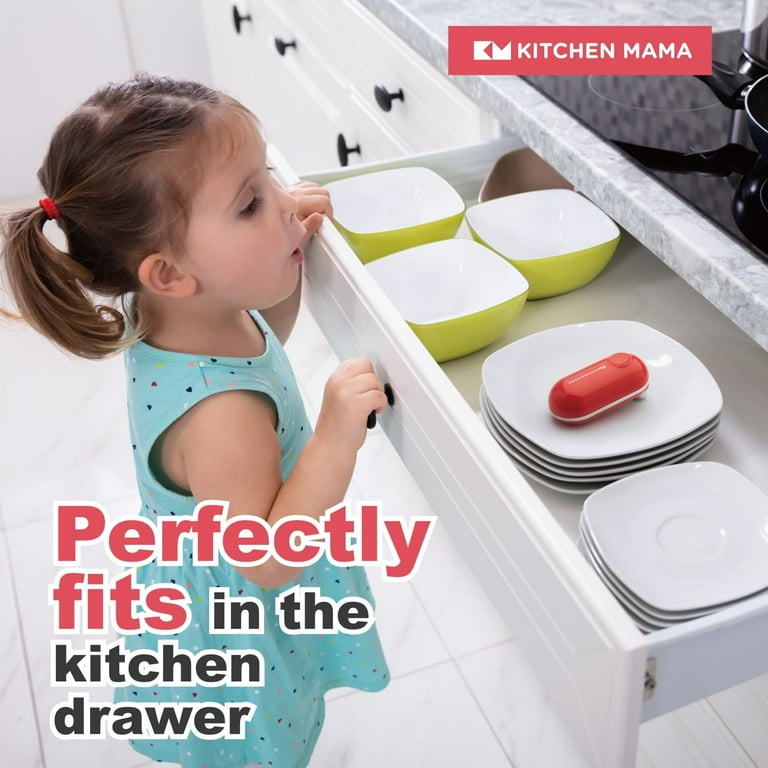 Kitchen Mama RNAB09JC763R1 kitchen mama mini electric can opener: open cans  with a simple push of button - ultra-compact, mini-sized space saver, portab