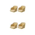 thumbnail image 2 of ZheElen 2pack/lot Quick Installation Chair Covers For Instant Room Upgrade High Elastic Polyester Curved Stretchy Chair Cover cream-coloured 2Set, 2 of 6