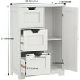 thumbnail image 7 of Aukfa 11.8" Storage Cabinet,Freestanding Cabinet with 3 Drawers - Porcelain, 7 of 7