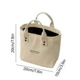 thumbnail image 3 of Inerposs Canvas Tote Bag, Solid Color Handbag, Stylish Bento Bag, Durable Lunch Box Carrier, Versatile Travel Accessory for Office Workers, 3 of 6