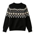 thumbnail image 5 of Plus Size Sweaters for Women Fair Isle Knit Long Sleeve Crew Neck Pullover Vintage Geometric Loose Fit Casual Fall Winter Sweater Tops, 5 of 5