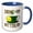 Blue/White, variant on 3drose, Image of Words Drink Up Buttercup, 11oz Two-tone Blue Mug