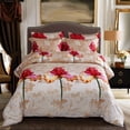 thumbnail image 6 of Dolce Mela DM722K Luxury Floral Bedding Duvet Cover Set, King Size - Orchid - 6 Piece, 6 of 6