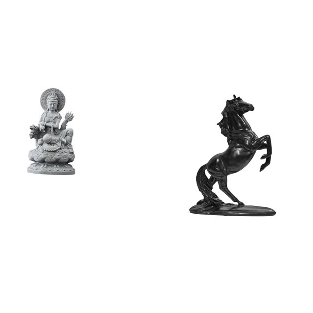 Figura De Caballo Guan Yin, Escultura De Buda Feng Shui, Artesanía China Para Centros De Mesa De Pasillo Interior, Adornos De Paisaje Para Dormitorio