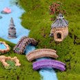 thumbnail image 3 of Fairy Garden Kit Synthetic Resin Durable Beautiful Eye-catching Porable Terrarium Decor Different Display Balcony Decoration Yellow, 3 of 9