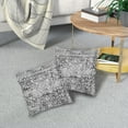 thumbnail image 5 of Black Gray Grey Boho Throw Pillow Covers 18x18 Inch Bohemian Carpet Ethnic Decorative Square Pillow Cases Bohemian Carpet Ethnic Cushion Covers Farmhouse Home Decor For Sofa Couch Outdoor Set of 2, 5 of 6
