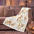 thumbnail image 6 of Playful Corgi Watercolor Autumn Art, Playful Pet Portrait Pattern, Warm Flannel Blanket for Living Room and Bedroom, Dog Lovers Thanksgiving Gift, Pet Lover Home Decor, 6 of 9