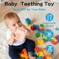 thumbnail image 3 of Oulastool Baby Teething Toy for 3-6 month 6-12 Months, Calculator Shape Food Grade Silicone  Baby Chew BPA Free  Toys - Pink, 3 of 7