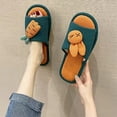 thumbnail image 2 of Biekopu Women's Soft-Lightweight Slippers Cute 3D Carrot Rabbit Anti-Slip Cozy House Shoes Indoor Bedroom Slippers, 2 of 2