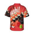 thumbnail image 3 of Haiem Sushi Printed Hawaiian Shirt for Men - Men’s Casual Beach Summer Shirts - Stretch Fabric with Modern Fit-Medium, 3 of 9