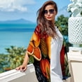 thumbnail image 6 of Thanksgiving Fruits Breathable Chiffon Yarn Hair Scarf | Translucent Silk Scarf 180x73 in, 6 of 6
