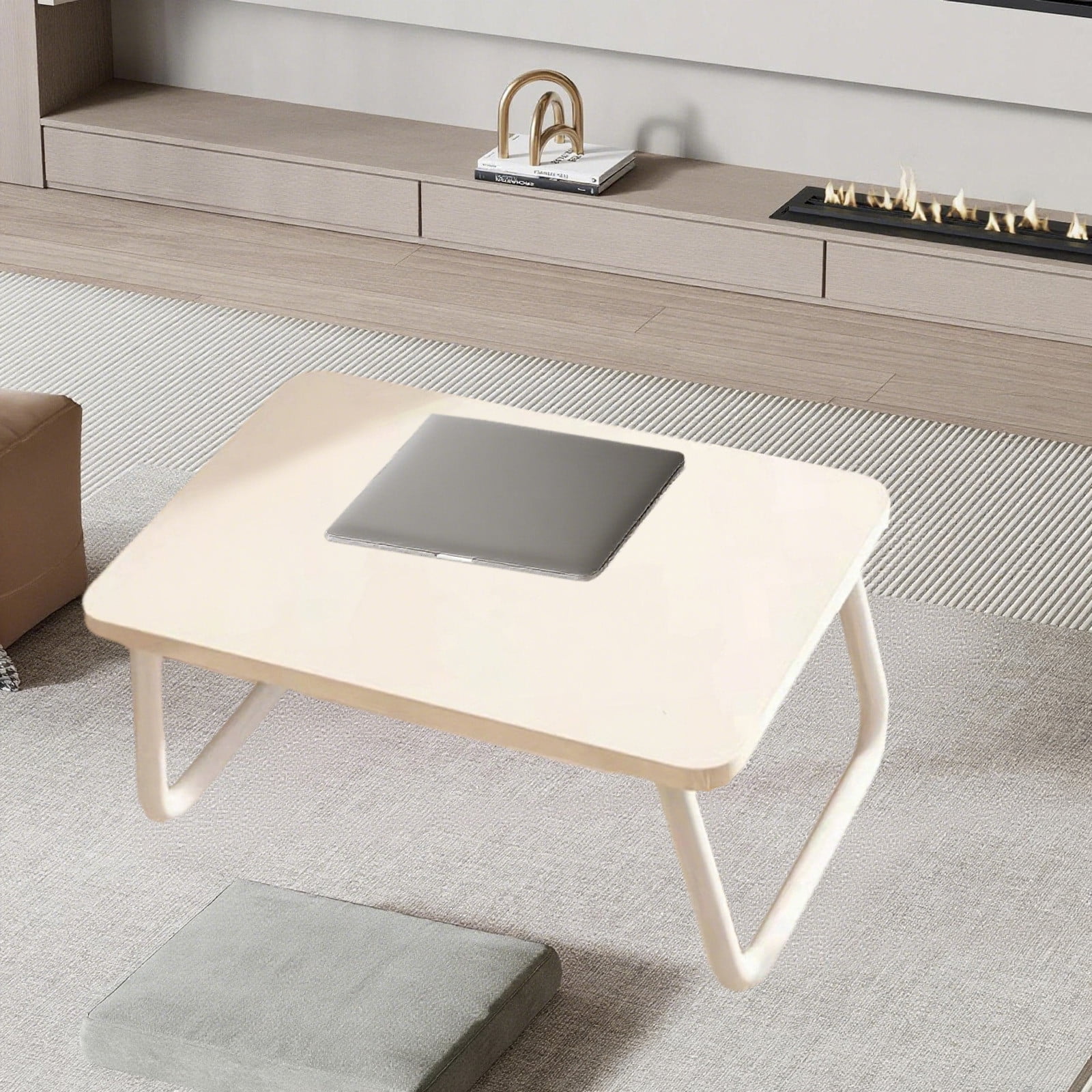 Foldable Laptop Bed Desk | Portable Lap Desk Table for Sofa/Floor/Picnic/Breakfast | Lightweight Wood Mini Stand | Stable Foldable Legs | 19.7x11.8x9.1in | 1 Pack