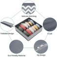 thumbnail image 3 of Underwear Storage, Set of 2 6 Compartment Foldable Drawer Organizer Box, Wavy Texture Nonwoven Drawer Storage Box Underwear Organizer, Wave Pattern, 3 of 5