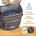 thumbnail image 2 of Colorful Abstract Geometric Cooler Backpack - 20L Insulated Leakproof Lunch Bag, Plaid Stripes, 2 of 6