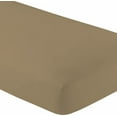 thumbnail image 4 of Twin Extra Long 100% Cotton Jersey Sheet Set - Soft and Comfy - Twin Extra Long, 15" Deep Pocket, 39" x 80" Great for Dorm Room, Hospital and Split King Dual Adjustable Beds - Taupe Twin XL, 4 of 6