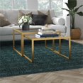thumbnail image 3 of Henn&Hart 30" Wide Modern Metal Coffee Table in Brass Finish, 3 of 7