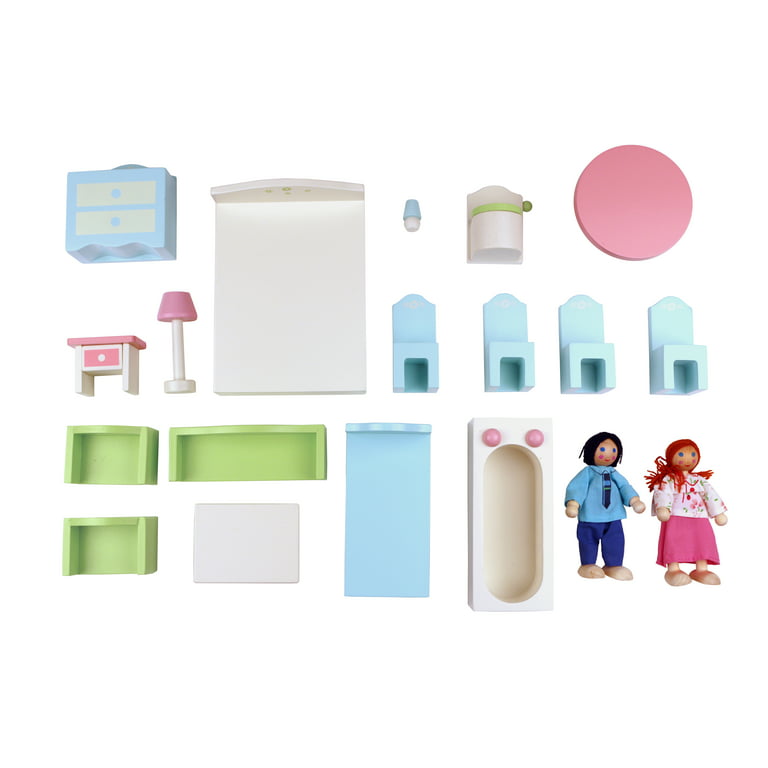 Kitchen Furniture for Fashion Doll in FSC® Certified Wood - white, Toys
