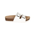 thumbnail image 2 of New Women Breckelles Fannie-01 Leatherette Double Buckle Footbed Flat Sandal, 2 of 5