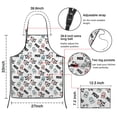 thumbnail image 3 of White Cow Milk Moo Pattern Apron-Garden Aprons for Women with Pockets-Cotton Linen Waterproof Kitchen Cooking Gardening Aprons Adjustable for Kitchen,Cooking,BBQ and Salon 33x27 Inch, 3 of 7