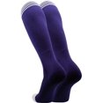 thumbnail image 2 of TCK Prosport Kids Soccer Socks – Long Striped Tube Socks for Boys, Girls, Football & Softball (Purple/White, Small), 2 of 4