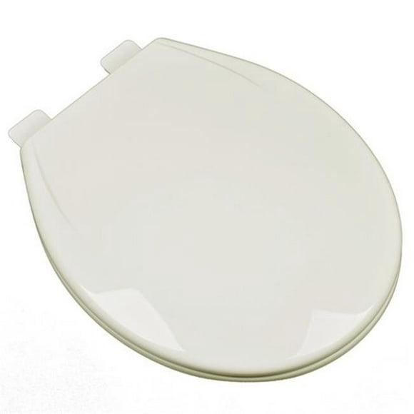 Slow Close Plastique Rond Design Contemporain Siège de Toilette, Lin et Biscuit