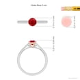 thumbnail image 5 of ANGARA Natural Vintage Inspired Claw-Set Round Ruby Solitaire Ring in 14K White & Rose Gold for Women (Size-5mm) | July Birthstone Jewelry for Her | Natural Ruby Rings, 5 of 10