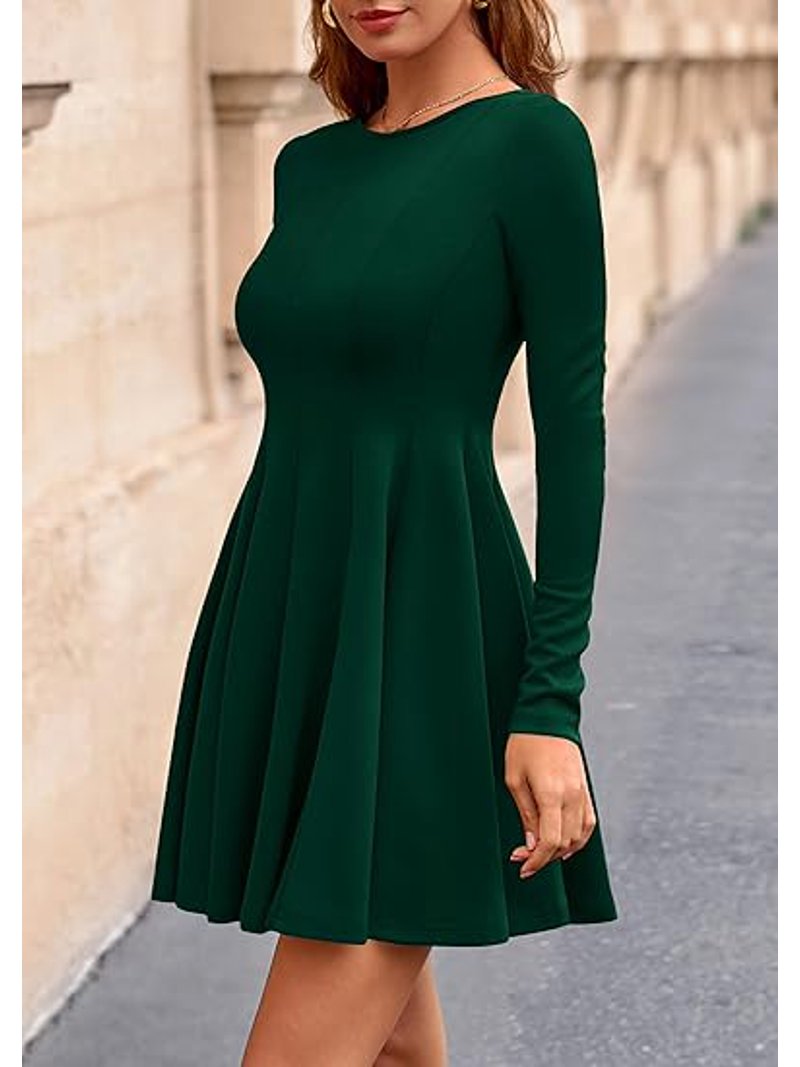 Prettygarden Fall Cocktail Dresses for Women Elegant Classy Wedding Guest Long Sleeve Homecoming Party A Line Mini Dress, Women's, Size: 2XL, Green