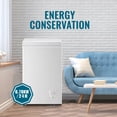thumbnail image 3 of WANAI 2.5 Cubic Chest Freezer, Compact Deep Freezer with Top Open Door and Removable Storage Basket, 7 Gears Temperature Control, Energy Saving, for Office Dorm or Apartment, 3 of 9
