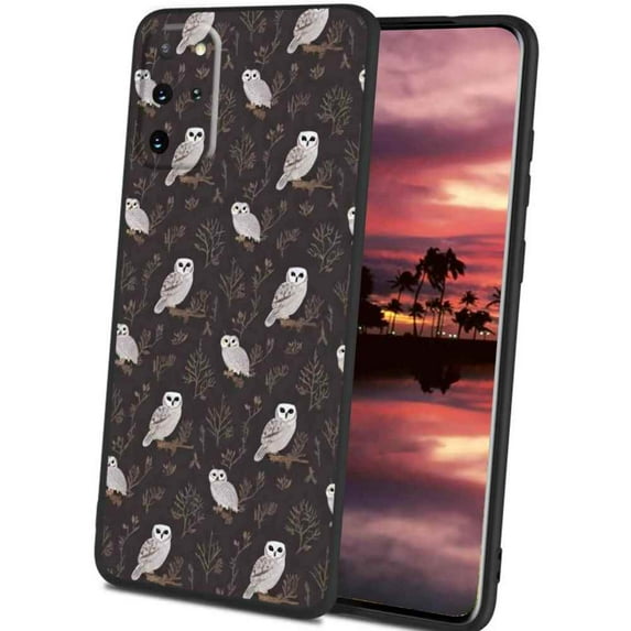 Owls-Dark-Forest-Aesthetic-0-3 Phone Case, Degined for Samsung Galaxy S20+ Plus Case Men Women, Flexible Silicone Shockproof Case for Samsung Galaxy S20+ Plus