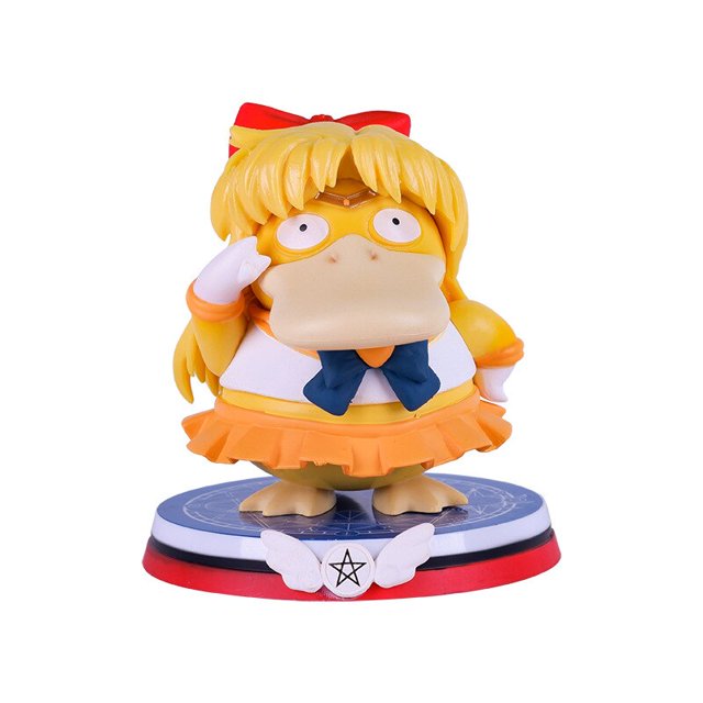 13cm Pokemon Psyduck Cos Sailor Moon Sailor Mercury Anime Action Figure Cartoon Kawaii Figurine Anime PVC Model Toys Child Gifts