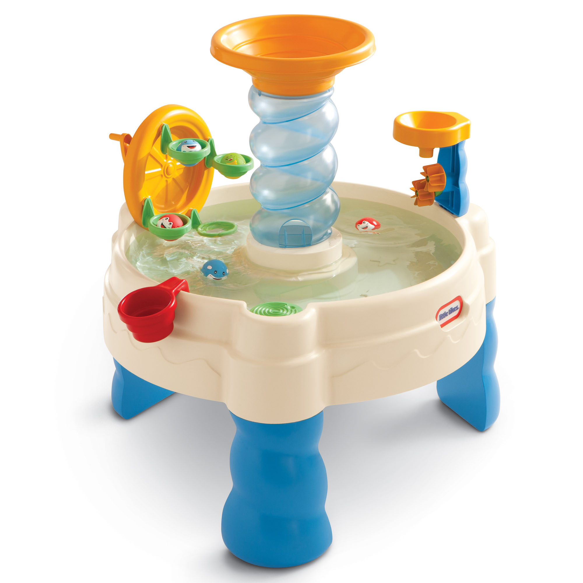 Little Tikes Spiralin' Seas Water Park Water Table with Lazy River Splash Action, Water Wheel and 6 Piece Accessory Set, Outdoor Backyard Play Set for Toddlers Kids Boys Girls Ages 2 3 4+ Year Old - image 3 of 9