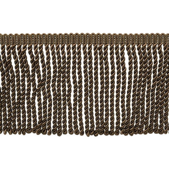 6" (15cm) Basic Solid Collection Traditional Satiny Bullion Fringe Trim # BFS6,, Espresso Brown #E29 (Dark Brown) Sold By The Yard (36"/3 ft/0.9m)