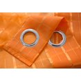 thumbnail image 5 of Wanda Box Voile 76 x 84 in. Grommet Curtain Panel Pair, Neon Orange (Set of 2), 5 of 7