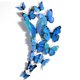thumbnail image 3 of Advancent 12 unids/set 3D mariposa pared pegatina sala de estar dormitorio adhesivo 3D papel de pared PVC calcomanía decoración del hogar Decoración del hogar Azul Advancent HA002018-06, 3 of 6