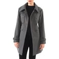 thumbnail image 2 of Alpine Swiss Keira Womens Trench Coat Double Breasted Wool Jacket Belted Blazer, 2 of 7