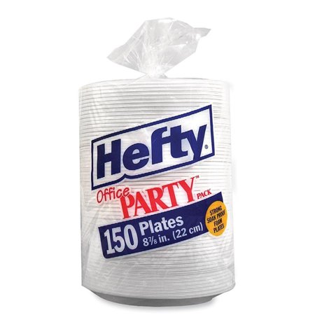 Hefty Medium Round Foam Party Plates, 130 Count