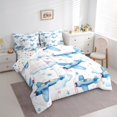 thumbnail image 3 of Castle Fairy Kawaii Airplane 7 Pieces Bedding Comforter Set for Boys Children Teens,Starry Sky Full Bedding Set Lightweight,Pink Blue Fitted Sheet Flat Sheet,Breathable Home Decor, 3 of 8