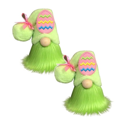 

2PCS Easter House Decoration Outdoor Lemon Ornament Easter Doll Decorative Bunny Desktop Ornament Statuary For Outside Ornament Display
