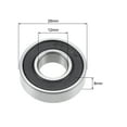 thumbnail image 3 of 6001-2RS Ball Bearing 12x28x8mm Double Sealed ABEC-3 Bearing 5pcs, 3 of 3