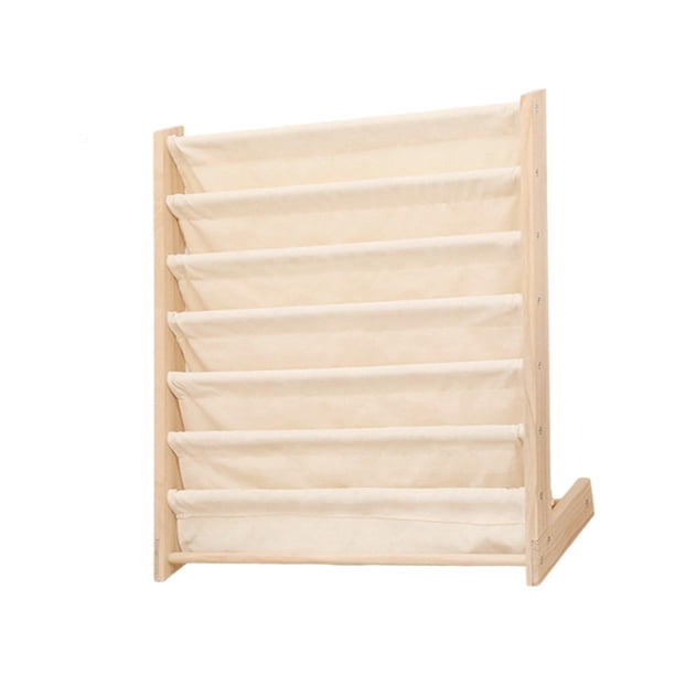 Estantería de madera para libros ilustrados, estante de fácil acceso para libros infantiles. 60x30x80CM Blanco